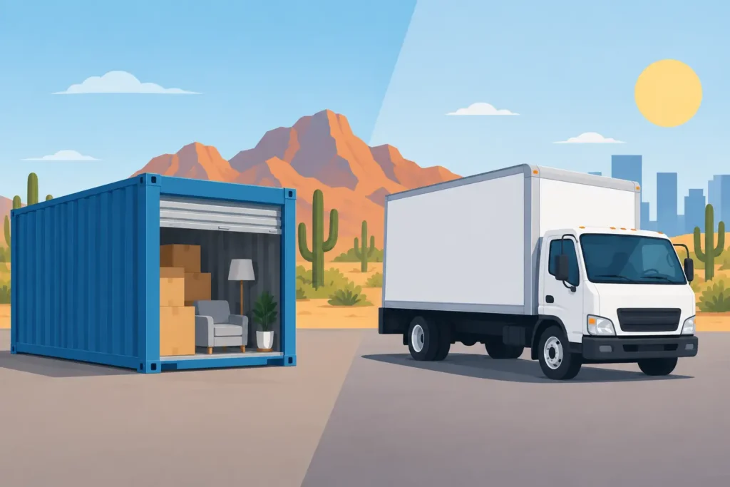 Storage Containers Versus Moving Trucks for Arizona Moves