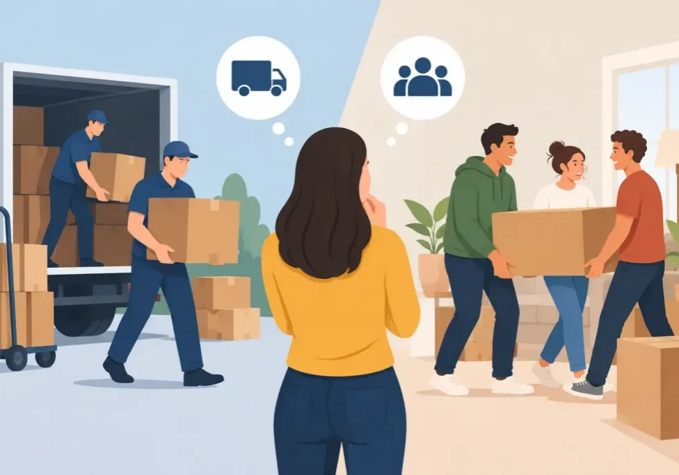 Movers Versus Friends: What Saves You More?